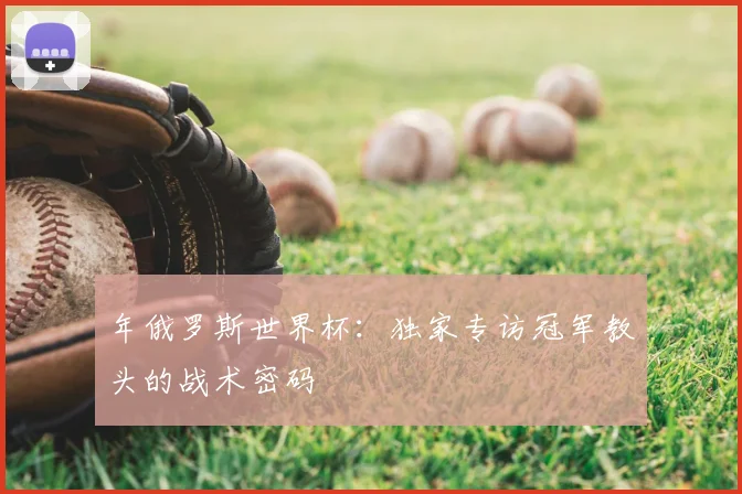 年俄罗斯世界杯:独家专访冠军教头的战术密码