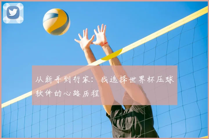 从新手到行家:我选择世界杯压球软件的心路历程