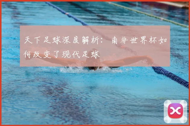 天下足球深度解析：南非世界杯如何改变了现代足球